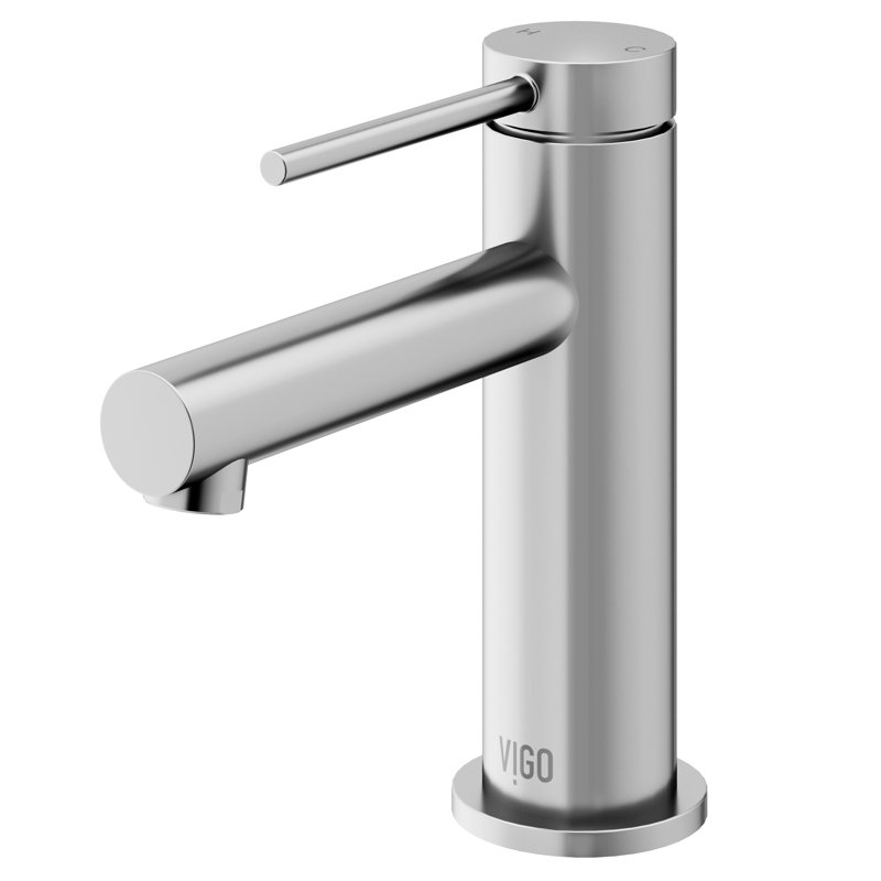 Jewel 6 in. H Single-Hole Single Handle Bathroom Faucet, Brushed Nickel