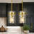 Levona 1 - Light Large Kitchen Island Pendant With Clear Hammered Glass Shade（set Of 2）-711858855