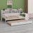 Wooden Daybed With Storage Shelves, Multi-Functional Bed With Trundle Bed And Study Desk-317264781