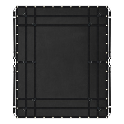 Cargo Net, 96 in x 81 in, Heavy Duty Truck Cargo Net for Truck Bed, 4 Adjustable Straps with Carabiners and Rubber Coated Hooks, Durable, Suitable for Pickup, Jeep, Truck, SUV, Boat (Black)