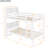 White Twin Over Bunk Bed, Rubber Wood Construction, Ensured, Shelves, Detachable Into 2 Separate Beds Bed With Material, Secure Guardrails And , Design-1889748708