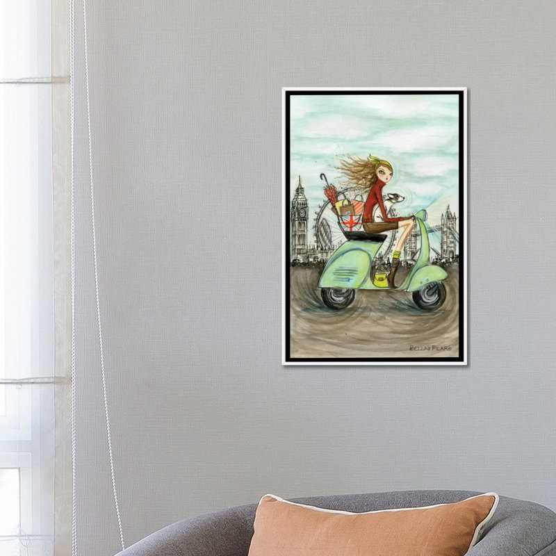 Art de londres, Toile blanche encadrée, H 48 po x l 32 po x P 1,5 po