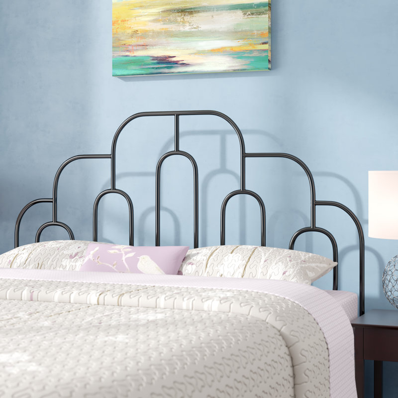 Magdeline Metal Headboard, Full, Black