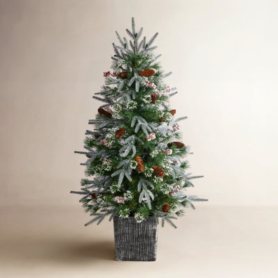 48' Lighted Artificial Fir Christmas Tree