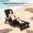 Adjustable HIPS Waterproof Pool Lounge Chair Wheels Lounge Chaise Set Outdoor Swimming Reclining Outdoor Chaise Lounge With Cup Holder Set Of Two-2078325063