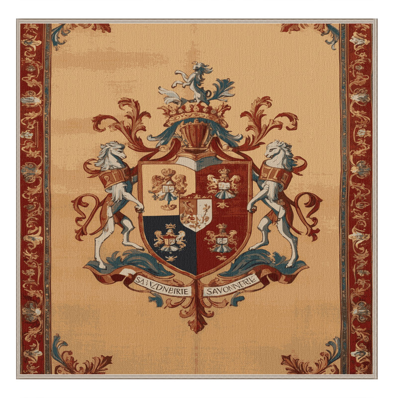 Tapis brun français lavable à la machine, Carré 8 pi