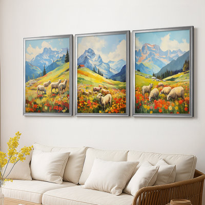 ANIMALS Series CCCXI  -Custom Framed  Wrapped Gallery Canvas - 3 Pieces