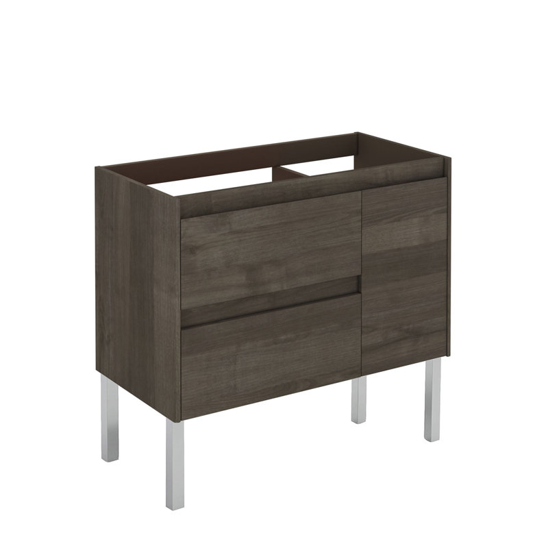 Ensemble de meuble-lavabo de salle de bain simple 36 po Ambra, Cendre de Samara