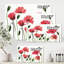 Coquelicots rouges rétro - peinture sur toile-60162961-60162964