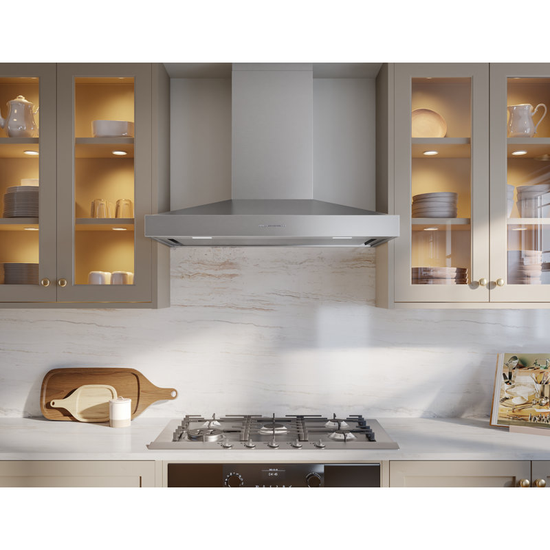 Amalfi 600 CFM Wall Mount Range Hood with LED Lights in Stainless Steel, 30"