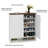 30-Pair Fluted Shoe Storage Cabinet-632669678