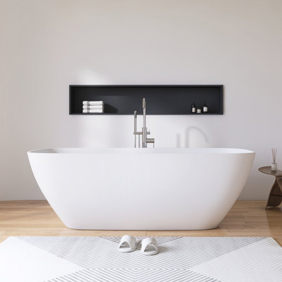67'' x 30"  Freestanding Soaking Solid Surface Stone Resin Bathtub
