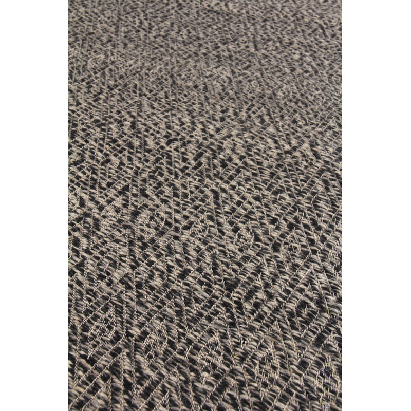 Woven Earth Wool Geometric Area Rug in Silver, Rectangle 10' x 14'