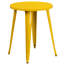 Ensemble de table ronde intérieure / extérieure en métal 24 po avec 2 chaises à dossier vertical à lattes Kathryne-1382650194