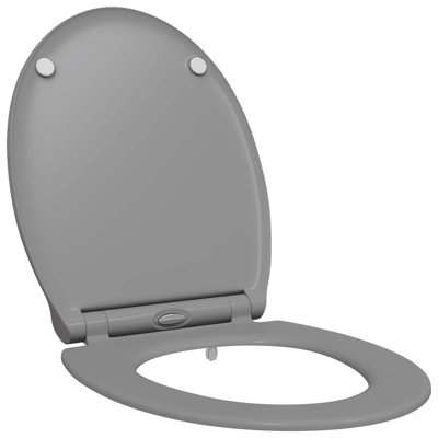 Anthracite Plastic Standard Adjustable Armrests Toilet Seat