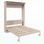 Grand lit escamotable avec lumières DEL et grand lit escamotable beige pour petits espaces