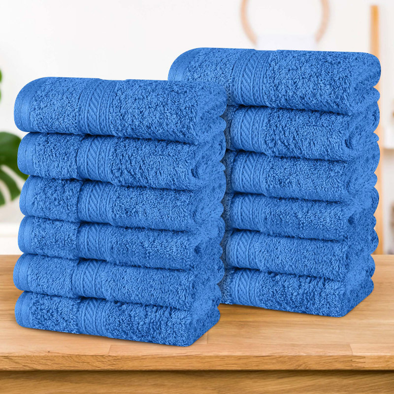 Cotton Plush Soft Highly-Absorbent Heavyweight Luxury Face Towel Washcloth, Allure