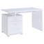 Bureau réversible blanc à 2 tiroirs-26251488