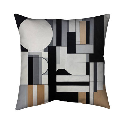 Overload Shapes Abstract Poly Twill Throw Pillow - Home Decor