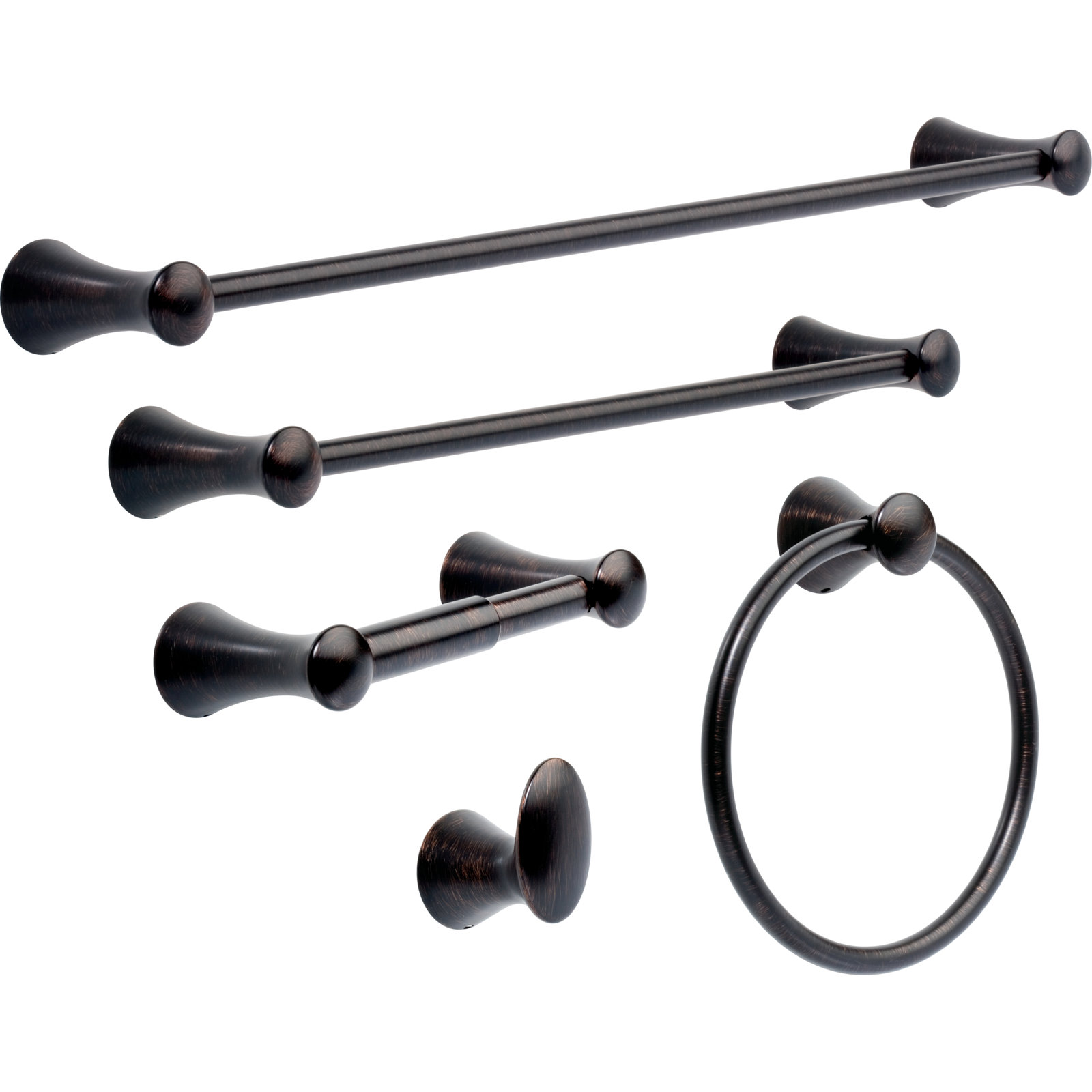 Lahara 24" Wall-Mounted Towel Bar, Venetian Bronze, 24"