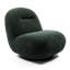 Grand fauteuil pivotant, fauteuil en velours fleur de glace pour la maison, style contemporain avec support et salon de luxe moderne à dossier serré facile à nettoyer de 2 pièces, rembourrage minimaliste en mousse haute confort-120260706-120260707