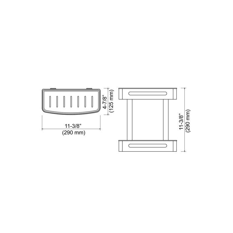 Panier à accessoires de salle de bain Deco chromé KBA1202CH, double