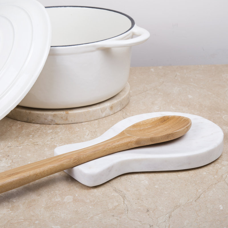 Porte-ustensiles de cuisine en marbre naturel Grau