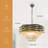 Gold Hexagonal Crystal Chandelier