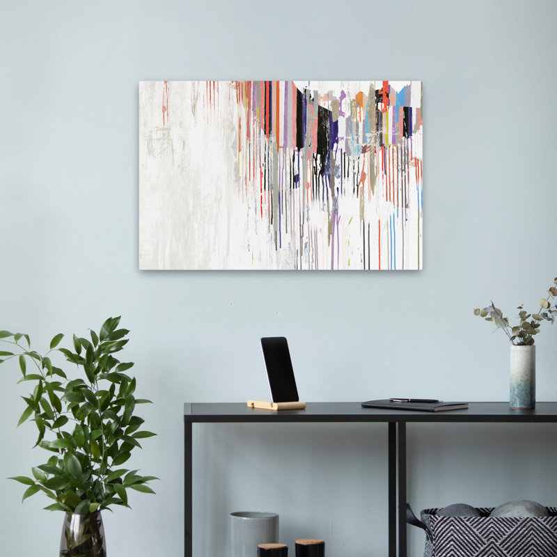 Drips And Lines Spectrum Art, H 16 po x l 24 po