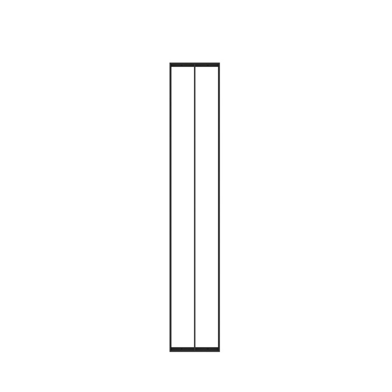 34 3/8 po x 6 po Panneau de bar en métal, noir, H 34,38 po x l 6 po x P 1,25 po