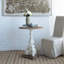 Table d'appoint ronde antique blanche