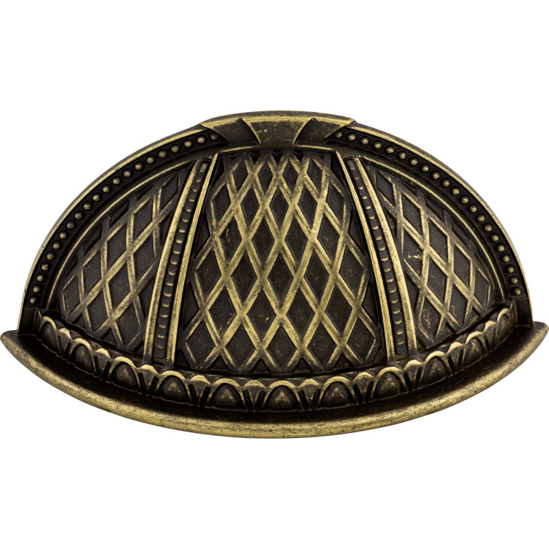 Trevi 2 1/2" Center to Center Cup/Bin pull, German Bronze, 1 1/2" Center to Center