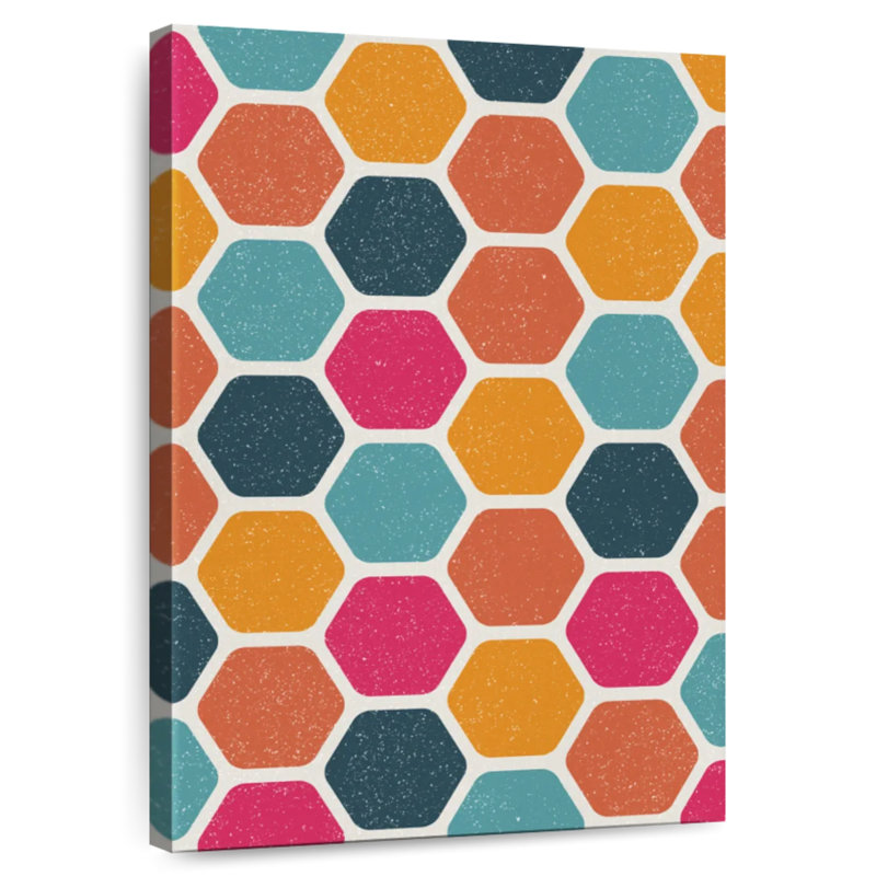 Motif hexagonal Avery Mid-Century, H 45 po x l 30 po