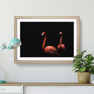 Pink Flamingos - Picture Frame Painting Print