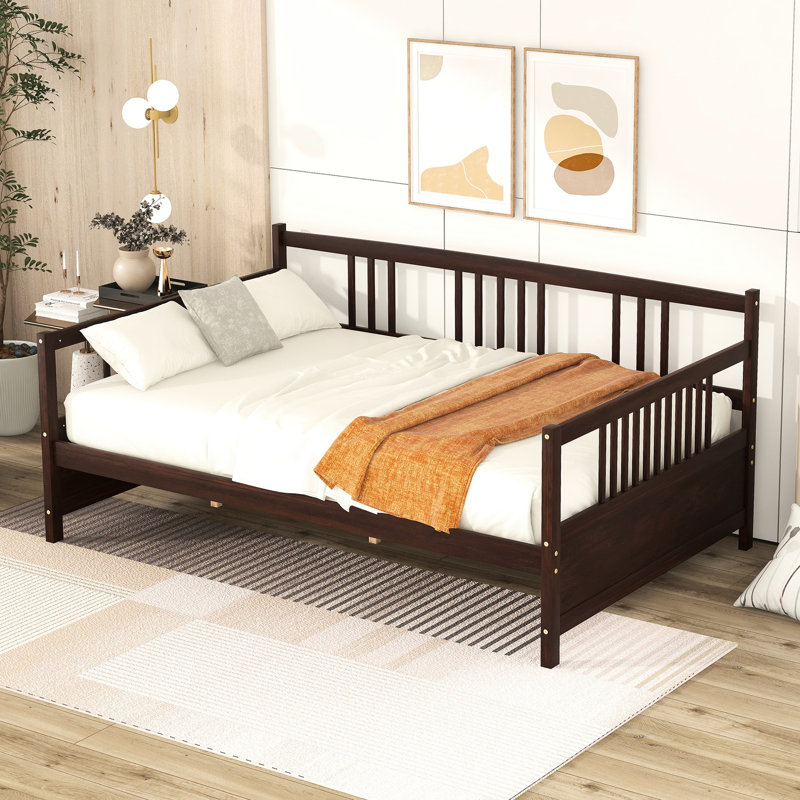 Lit de jour double - construction solide pour une utilisation double dans la chambre à coucher et le salon, comme lit ou avec une structure solide, lit polyvalent, option de rangement supplémentaire