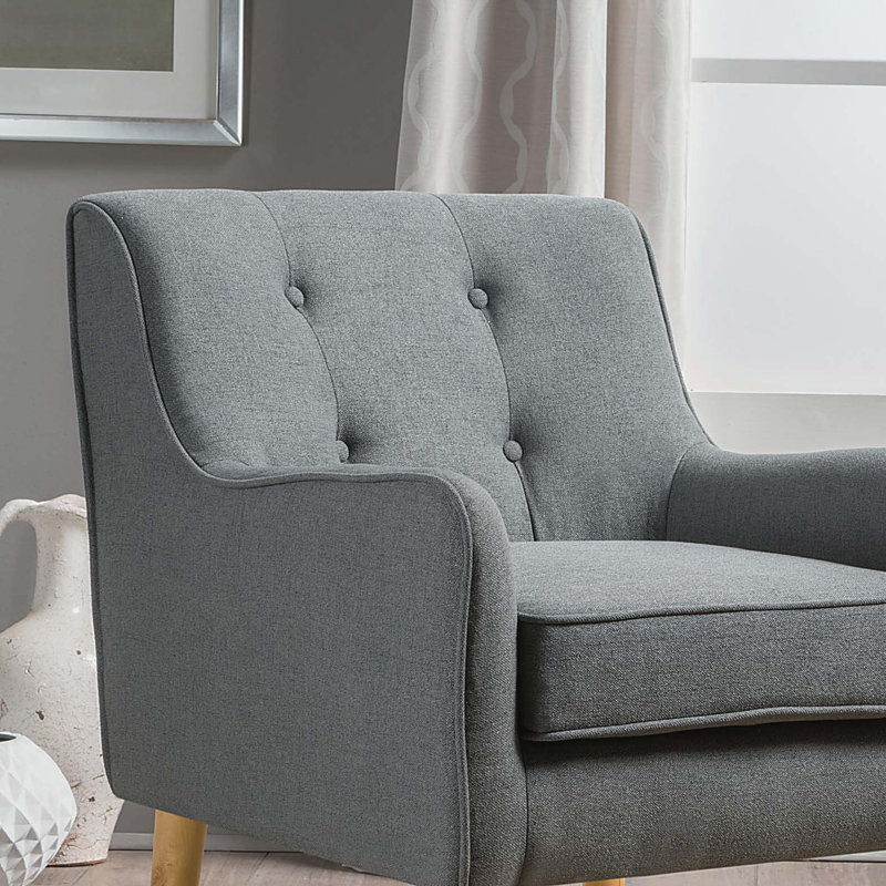 Chaise avec accoudoirs, Gris anthracite
