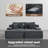 Upholstered Compression Gray Faux Rabbit Fur Flannel Modular Oversized Sleeper Sofa with Pillows No Assembly Required-1346437164