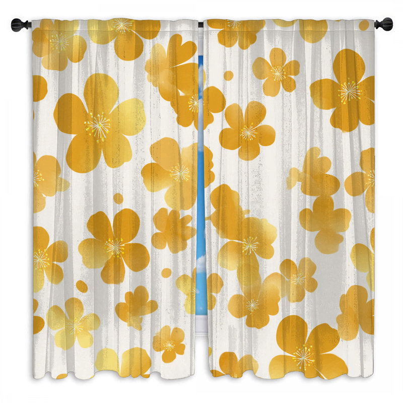Rideaux obscurcissant et fleurs obscurcissant à motif floral - 2 panneaux, 40 po x 60 po - 2 panneaux