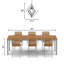 Luminaire suspendu carré industriel 27,5 po L