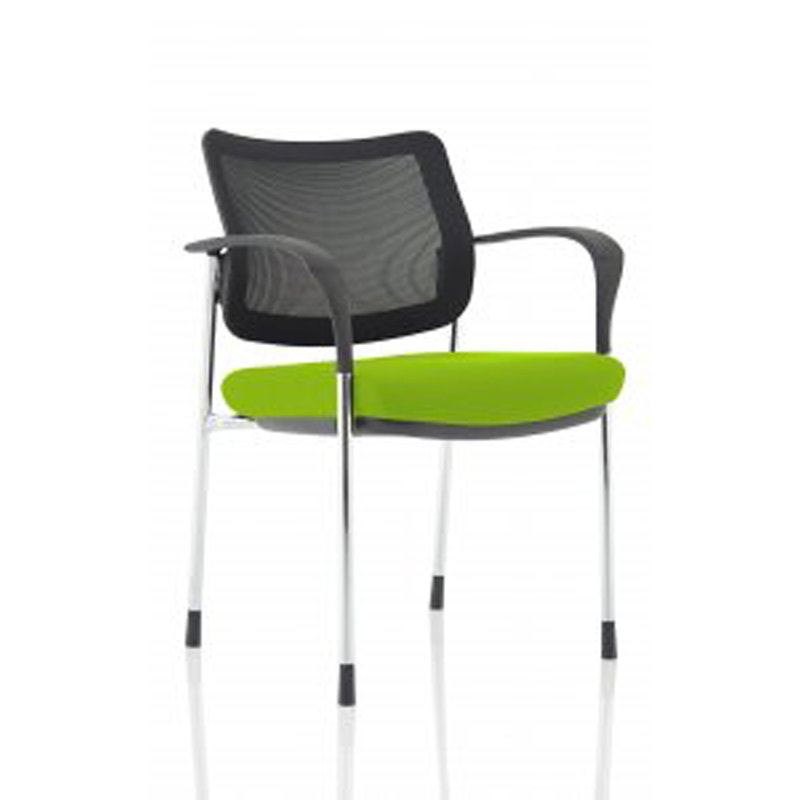 Brunswick Deluxe Mesh Conference Chair, Chrome, Black