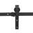 Black Aluminum Single Door Barn Door Hardware Kit Standard Single
