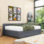 Lit de jour moderne rembourré avec lit gigogne simple-764000461-764344250