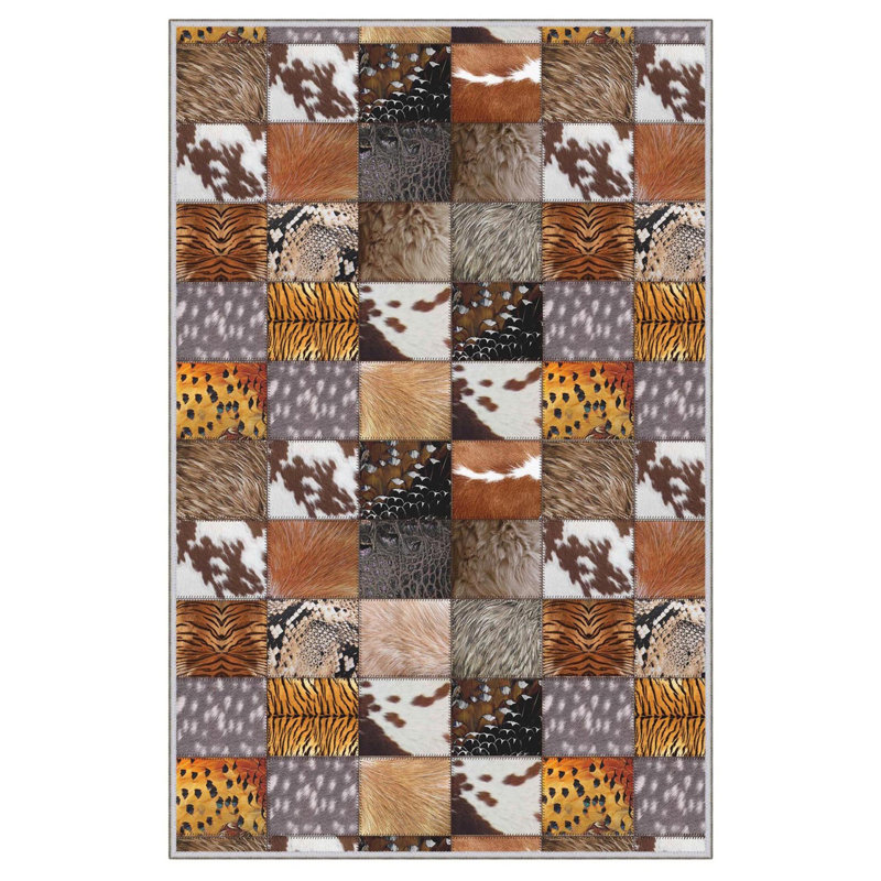 Premium Woven Area Rug, 5.9 x 9.2 Feet | 100% Polyester, 650 g/m² | Antibacterial, Non-Slip PVC Dot Underside, 0.3 in Pile Height | Machine Washable, 3D Digital Printing | Perfect for Living Room & Bedroom Decor