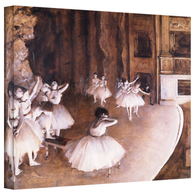 «Ballet Rehearsal on Stage» par Edgar Degas - reproduction d'art sur toile