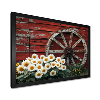 Craighead Countryside Sunflowers By The Wagon Wheel - Art mural tournesols