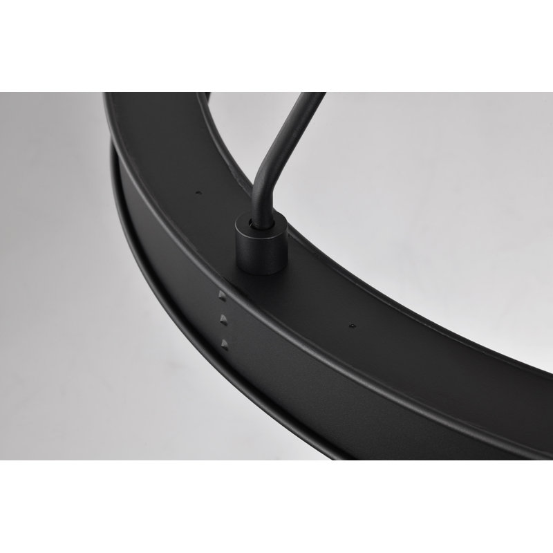 Keren - LED Pendant - Textured Black - Acrylic Lens, 59.38" H x 30" W x 30" D