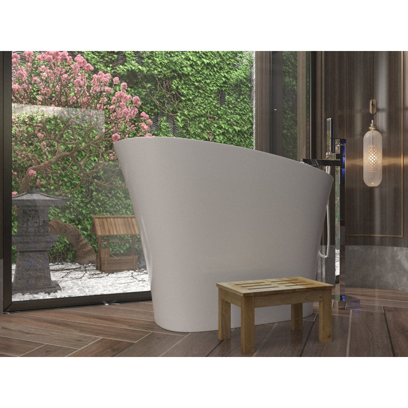 Baignoire profonde 47 "à trempage profond japonais, Blanc