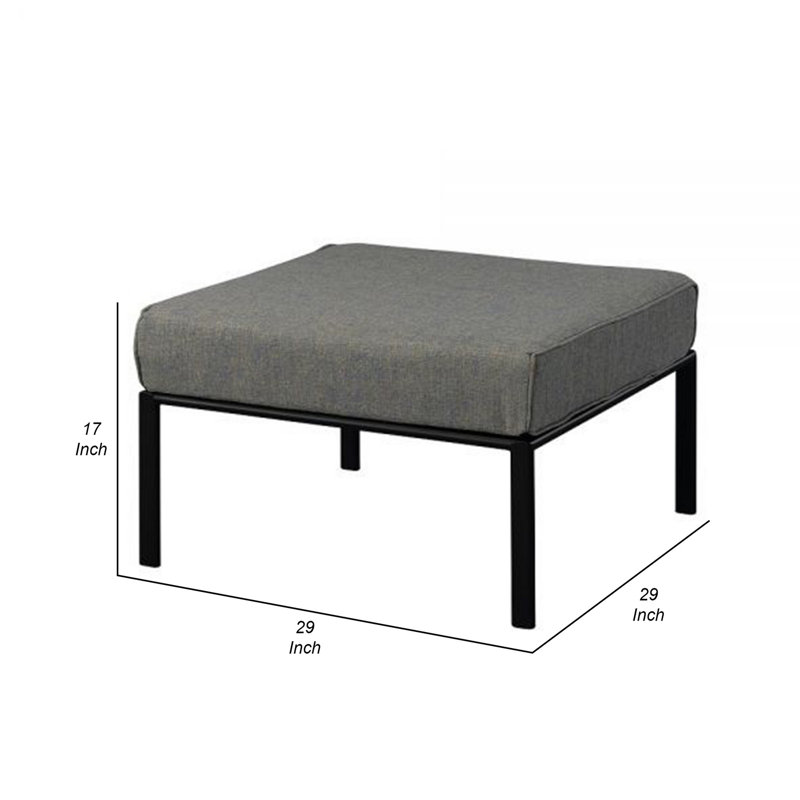 Repose-pieds d'extérieur en métal avec coussin Jodilyn