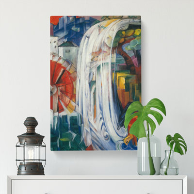 The Bewitched Mill by Franz Marc - Wrapped Canvas