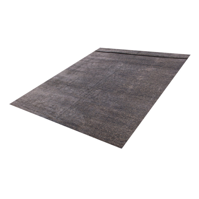 Tapis gris noué à la main unique 9 pi 10 po x 13 pi 4 po One of Kind